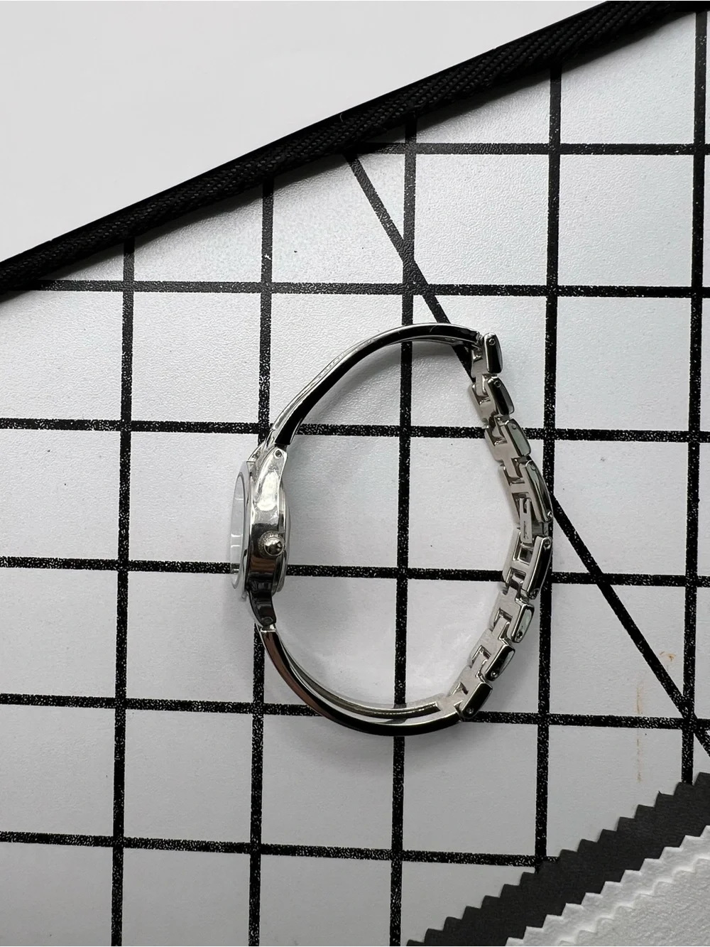 Snowman Silver Tone Bangle Cuff Watch Christmas Festive Jewelry